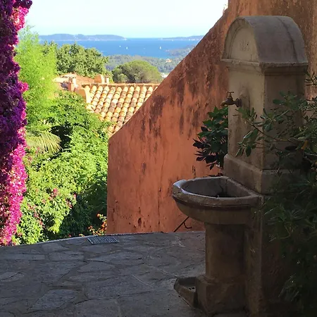 Studio Liege, Vue Mer Au Village De Bormes Les Mimosas Exterior foto